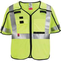 Breakaway Mesh Safety Vest, Black/High Visibility Lime-Yellow, Medium/Small, CSA Z96 Class 2 - Level FR SHC505 | Ontario Packaging