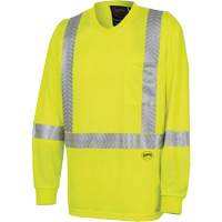 6905A Ultra-Cool Ultra-Breathable Long-Sleeved Safety Shirt, X-Small, High Visibility Lime-Yellow Ontario Packaging