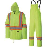 5599 Combinaison de pluie imperm&eacute;able et l&eacute;g&egrave;re, Polyester/PVC, T-petit, Jaune lime haute visibilit&eacute; Ontario Packaging