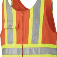 6617Z Safety Overalls with Leg Zippers, Poly-Cotton, 36, High Visibility Orange Ontario Packaging