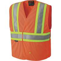 6914A Flame Resistant Safety Vest, High Visibility Orange, Medium/Small, Polyester Ontario Packaging