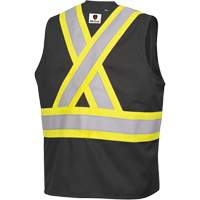 7729 FR-Tech&reg; Flame-Resistant Arc Safety Vest, Small, Black, 10 cal/cm² Ontario Packaging
