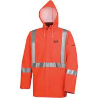576J High-Visibility FR Rain Jacket, Small, High Visibility Orange Ontario Packaging