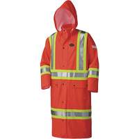 5896 Flame Resistant Waterproof Long Coat, Small, High Visibility Orange Ontario Packaging