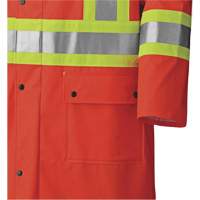 5896 Flame Resistant Waterproof Long Coat, Small, High Visibility Orange Ontario Packaging