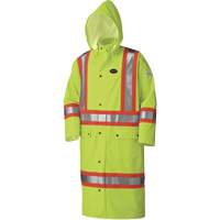 5897 Flame Resistant Waterproof Long Coat, Large, High Visibility Lime-Yellow Ontario Packaging