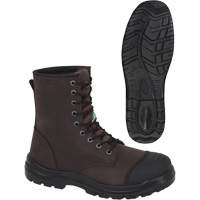 1028 Brown 8" Work Boots, Leather, Steel Toe, Size 10 Ontario Packaging