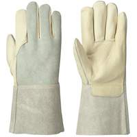 Welder's Cowgrain Gloves, Grain Cowhide, Size Medium SHE743 | Ontario Packaging