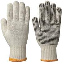 Knitted Dotted-Palm Gloves, Poly/Cotton, Small SHE764 | Ontario Packaging