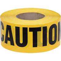 Caution Tape, English, 3" W x 1000' L, 1.5 mils, Black on Yellow SHE798 | Ontario Packaging