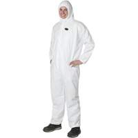 Disposable Coveralls, Small, White, Microporous SHE809 | Ontario Packaging