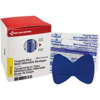 Fingertip Blue Detectable Bandages, Fingertip, Fabric Metal Detectable, Sterile SHE880 | Ontario Packaging