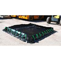Ultra-Containment Berm&reg;, 179 US gal. Capacity, 4' W x 6' L x 12" H, Stake Wall Ontario Packaging