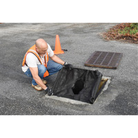 Bac de r&eacute;tention carr&eacute; Ultra-Drain Guard avec orifice de trop-plein, Huile & s&eacute;diments, 16" - 28" lo x 20" - 36" la Ontario Packaging