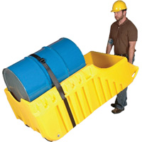 Drum Dolly, 26.5" L x 26.5" W x 5" H, 800 US gal. Spill Cap. Ontario Packaging