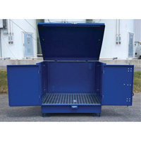 Palette de d&eacute;versement en acier avec couvercle rigide S-4 Ultra, 61" lo x 54,4" la x 52" h, Capacit&eacute; de charge 4700 lb Ontario Packaging