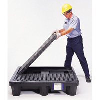 4-Drum Economy Ultra-Spill Pallet&reg;, 66 US gal. Spill Capacity, 53" x 53" x 11.8" Ontario Packaging