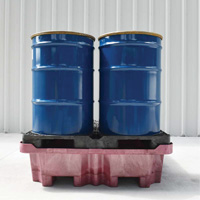 4-Drum Ultra-Spill King&reg; Drum Spill Pallet, 85 US gal. Spill Capacity, 51" x 51" x 17.5" Ontario Packaging