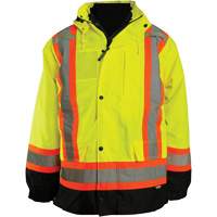 7-in-1 Jacket, Polyester, High Visibility Orange, Small SHF964 | Ontario Packaging