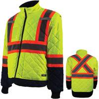 Freezer Jacket, Polyester, High Visibility Orange, Small Ontario Packaging