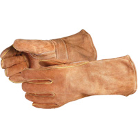 Endura&reg; 505BS Deluxe Brown Welding Gloves, Split Cowhide, Size Large Ontario Packaging
