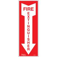 "Fire Extinguisher" Sign, 5" x 14", Vinyl, English with Pictogram SHG597 | Ontario Packaging