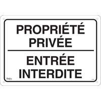 "Propriété privée" Sign, 14" x 20", Aluminum, French SHG605 | Ontario Packaging