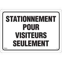 "Stationnement pour visiteurs" Sign, 14" x 20", Aluminum, French Ontario Packaging