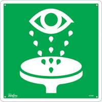 Eye Wash CSA Standard Safety Sign, 12" x 12", Aluminum, Pictogram Ontario Packaging
