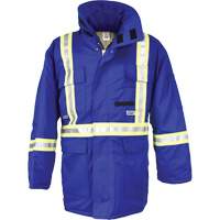 Avenger Flame Resistant Insulated Parka, Small, Royal Blue SHG776 | Ontario Packaging