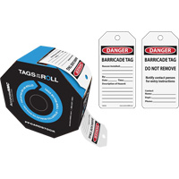 &eacute;tiquettes de danger pour barricade, Papier cartonn&eacute;, 3" la x 6-1/4" h, Anglais Ontario Packaging