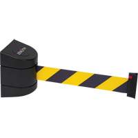 Magnetic Wall Mount Barrier with Magnetic Tape, Plastic, Magnetic Mount, 15', Black and Yellow Tape Ontario Packaging