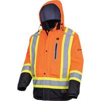 5407 Waterproof Insulated Heated Safety Jacket, Men's, Small, High-Visibility Orange Ontario Packaging