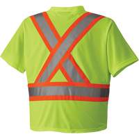 6989 Traffic Micro Mesh T-Shirt, X-Small, High Visibility Lime-Yellow Ontario Packaging
