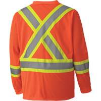 6984 Traffic Micro Mesh Long-Sleeved Safety Shirt, Small, High Visibility Orange Ontario Packaging