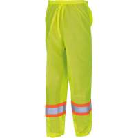 5670 Traffic Safety Pants, Polyester, 2X-Small/X-Small, High Visibility Lime-Yellow Ontario Packaging