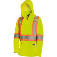 5628W The Rock Women's 300D  Quilted Safety Parka, Polyester/Polyurethane, High Visibility Lime-Yellow, X-Small Ontario Packaging