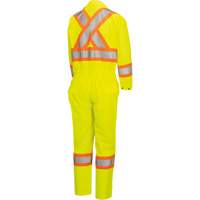 5999AW Combinaison de s&eacute;curit&eacute; routi&egrave;re haute visibilit&eacute; pour femmes, T-petit, Jaune lime haute visibilit&eacute; Ontario Packaging