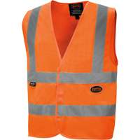 6885 High-Visibility Tricot Safety Vest, High Visibility Orange, Small, Polyester Ontario Packaging