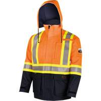 4484 Defender&reg; FR/Arc/Antistatic Trilaminate Safety Jacket, Small, Black/High Visibility Orange, 11 cal/cm² Ontario Packaging