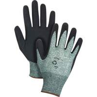 Eco-Friendly Crinkle Grip Coated Gloves, 7, Foam Latex Coating, 15 Gauge, Nylon/RPET Shell Ontario Packaging