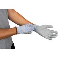 Eco-Friendly Stretch Cut-Resistant Gloves, Size 9, 13 Gauge, Polyurethane Coated, HPPE/RPET Shell, ASTM ANSI Level A2 Ontario Packaging