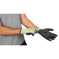 Eco-Friendly Seamless Cut-Resistant Gloves, Size 7, 13 Gauge, Polyurethane Coated, HPPE/RPET Shell, ASTM ANSI Level A4 Ontario Packaging