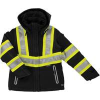 Women’s Insulated Flex Safety Jacket, Polyester, Black, X-Small SHI899 | Ontario Packaging