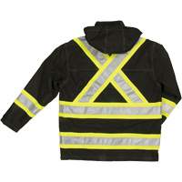 Manteau de s&eacute;curit&eacute; imperm&eacute;able en tissu ind&eacute;chirable Ripstop, Polyester, T-petit, Noir Ontario Packaging