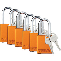 Cadenas de s&eacute;curit&eacute;, Cadenas de s&eacute;curit&eacute;, Cl&eacute;s diff&eacute;rentes, Aluminium, Largeur de 1-1/2" Ontario Packaging