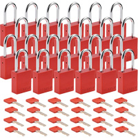 Cadenas de s&eacute;curit&eacute;, Cadenas de s&eacute;curit&eacute;, Cl&eacute;s diff&eacute;rentes, Aluminium, Largeur de 1-1/2" Ontario Packaging