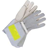 Lined Utility Gloves with 5" Cuff, Grain Cowhide, Size 10 Ontario Packaging