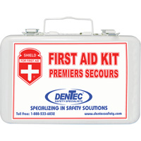Shield™ First Aid Kit, CSA Type 1 Personal, Personal (1 Worker), Metal Box SHJ844 | Ontario Packaging