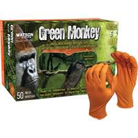 Green Monkey™ Disposable Gloves, Small, Nitrile, 6-mil, Powder-Free, Orange SHJ869 | Ontario Packaging